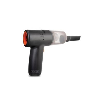 Aspirator de mana compact 2in1 cu acumulator si functie de suflare, Mediashop, Livington PocketVac, M37595, multifunctional, fara cablu (Negru)