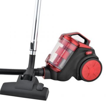 Aspirator fara sac Daewoo RCC-120R-1, 800 W, recipient colectare 1.5 litri, putere aspirare 140 W, aspiratie ciclonica (Rosu)