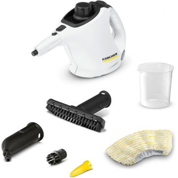 Aspirator Karcher SC 1, de curatat cu abur, 1200W, Alb/Negru
