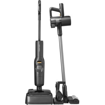Aspirator Roborock F25 Combo, vertical cu mop, 0.56L, Negru/Gri