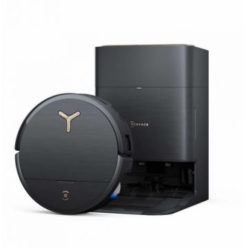 Aspirator robot Ecovacs DEEBOT X9 PRO OMNI BLACK, 16600Pa, TruEdge 2.0, 3D Edge Sensor, OZMO Roller, Wi-Fi, Bluetooth, 6400 mAh, Recipient praf 0.22 l, Rezervoare apa 0.11 l (Negru)
