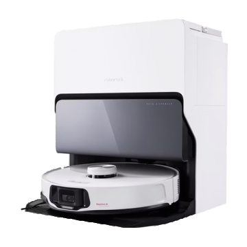 Aspirator robot Roborock S8 Max Ultra, 60 W, Recipient 0.27 l, Rezervor apa 0.1 l, Autonomie 180 minute, Statie 8-in-1 RockDock Ultra, Control vocal (Alb)