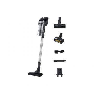 Aspirator vertical 2-in-1 Samsung Jet 65 PetPRO VS15A60BGR5/WD, 410 W, Autonomie 40 minute, 150 AW, Multi Ciclonic (Argintiu)