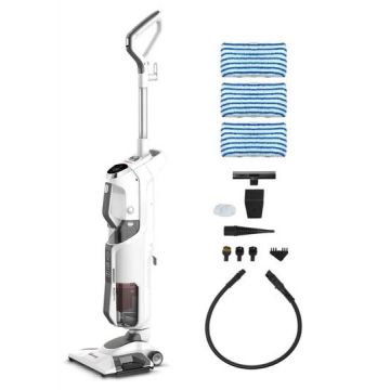 Aspirator Vertical cu Abur, Multifunctional, Polti Vaporetto 3 Clean, 1800 W, 0.5 l, Cyclonic (Alb/Gri)
