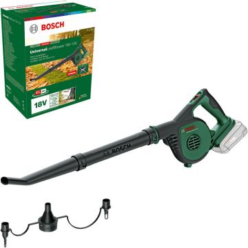 BOSCH Suflanta de frunze pe acumulator Bosch 06008A0601 Universal LeafBlower 18V-130, flux aer 245 km/h, fara incarcator, fara acumulator< Verde