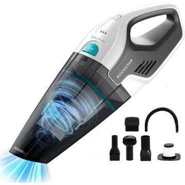 CECOTEC Aspirator de mana Cecotec Conga Rockstar Hand, 50W, 4.5 kPal, Baterie Li-Ion 8,4 V, 2500 mAh, autonomie 20 min, Alb-Gri