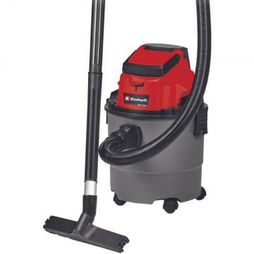 Einhell Aspirator umed/uscat Einhell Power X-Change TC-VC 18/15 Li-Solo, 18 V, 15 l capacitate vas plastic, 1.5 m/36 mm furtun, accesorii incluse, fara acumulator/incarcator