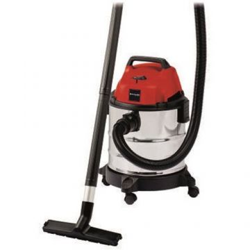 Einhell Aspirator umed/uscat Einhell TC-VC 1820 S, 1250 W, putere aspiratie 18 kPa,conector suflare aer,furtun 150 cm,suport accesorii, rezervor otel inoxidabil 20 L, Rosu -Gri
