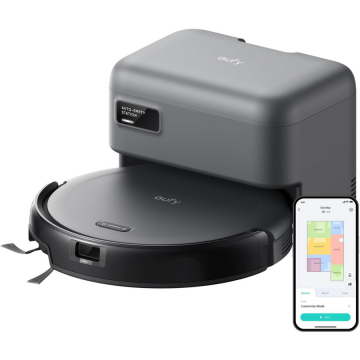 eufy Aspirator robot eufy Robot Vacuum C10, 4000 Pa, Navigatie Lidar, Sac de praf de 3L, Autonomie de 120 de min, Gri