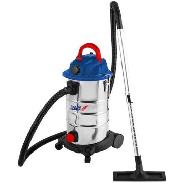 Generic Aspirator fara sac  Generic, 1600W, rezervor 30L, functie de autocuratare, teava telescopica metalica, Argintiu