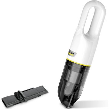 Karcher Aspirator de mana Karcher CVH 2, 70 W, recipient 150 ml, 7.2 V, filtru HEPA, duza de curatare 2 in 1, incarcator, 1.198-330.0, Alb-Negru