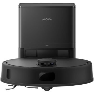MOVA Robot aspirator si mop Mova E20 Plus, 5000Pa, Auto-curatare, Perii anti-incurcare, Statie inteligenta, Negru