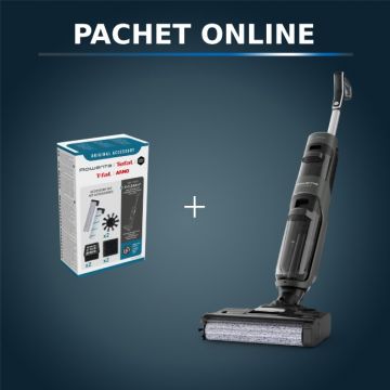 Pachet PROMO Aspirator cu spalare Rowenta X-Clean 4 GZ5037WO & Kit accesorii role si filtre Rowenta ZR335A00
