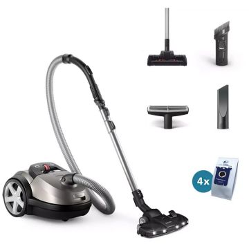 Philips Aspirator cu sac PHILIPS Performer Led XD8152/12, 4l, 900W, 77dB, gri metalic