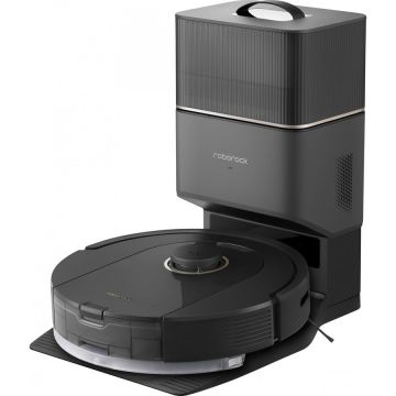 ROBOROCK Robot de aspirare Roborock Q5 PRO+, Q5PRP52-00, aspirator&mop&statie inteligenta de golire automata, 59 W, 5500 Pa, autonomie 180 min, mapare 3D, 5200 mAh, LiDAR, recipient praf 770 ml, Negru