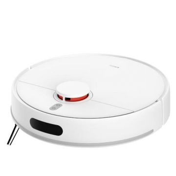 Robot de aspirare Xiaomi H40 BHR07XBEU, 10000Pa, 5200mAh, aspirare&spalare simultana, autonomie pana la 180 de minute, capacitate recipient praf 350 ml si sac de colectare de 4L in statia de golire automata, sistem de navigatie LDS (Alb)
