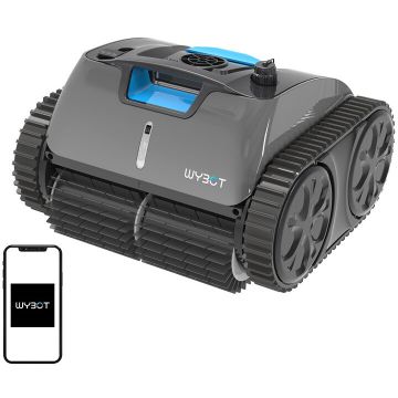 Robot de Curatat Piscina C1 Max fara Fir Acumulator 7800mAh Autonomie Maxim 3.5 Ore Putere 65W IPX8 Gri