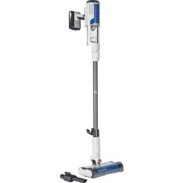 SHARK Aspirator vertical Shark BU1120DE, 181 W, Baterio Li-Ion, recipient praf 0.42 L, invelis anti-par, Alb-Albastru-Auriu FloorDetect, PowerFins,