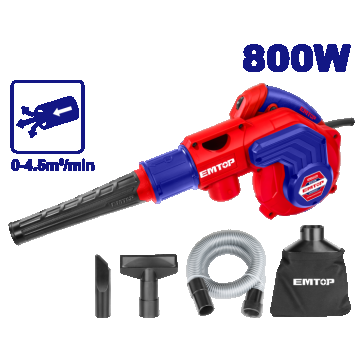 Suflanta cu aspirator 800W, set suplimentar perii motor - EABR8001, EMTOP