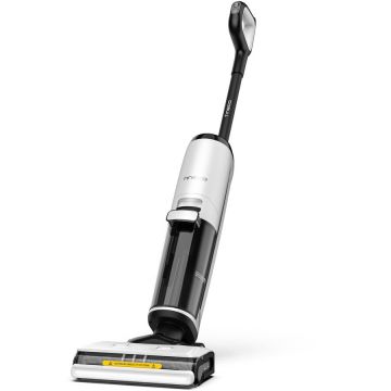 Tineco Aspirator vertical cu spalare Tineco Floor One S7 Steam Plus, autonomie pana la 35 de minute, 21.6V, functie abur, Wi-Fi, Alb-Negru