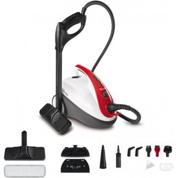 Aparat de Curatat cu Abur Polti Vaporetto Smart 30 R, Emisie Abur 85 g min, Presiune Abur 3 BAR, 1800 W, Alb Rosu