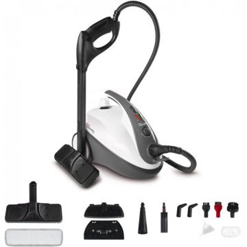 Aparat de Curatat cu Abur Polti Vaporetto Smart 30 S, Emisie Abur 85 g min, Presiune Abur 3 BAR, 1800 W, Alb Gri