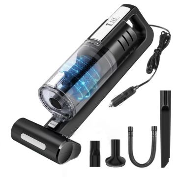 Aspirator auto 100W Turbo - Lumina LED - Accesorii incluse