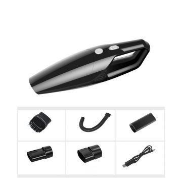 Aspirator Auto 120W Turbo, Fara Fir, Baterie 3000mAh, Filtru HEPA, 4 Duze Interschimabile, Negru Aspirator Auto 120W Turbo, Fara Fir, Baterie 3000mAh, Filtru HEPA, 4 Duze Interschimabile, Negru