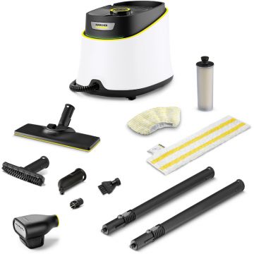 Aspirator Karcher SC 3 Deluxe Textile Edition, de curatat cu abur, 1900W, Alb/Negru