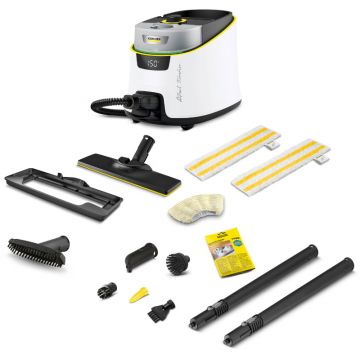 Aspirator Karcher SC 5 Deluxe Signature Line, de curatat cu abur, 2250W, Alb/Negru
