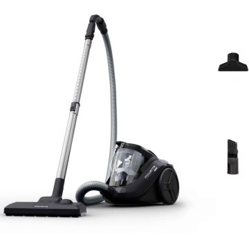 Aspirator Rowenta Compact Power Cyclonic RO3725EA, fara sac, 750W, 1.5L, Negru