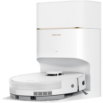Dreame Robot de aspirare cu mop Dreame D20 Pro Plus RLD43SD-WH, statie automata de golire praf 5l, 13000Pa, rezervor praf 0.5l, rezervor apa 0.35l, perie dubla anti-incurcare, baterie 5200mAh, alb