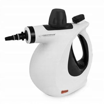 ESPERANZA Aparat de curatat cu abur Esperanza ASALTO EHS008, 1000W, rezervor 350ml, protectie la supraincalzire, presiune abur 3 bar, 16 accesorii, alb