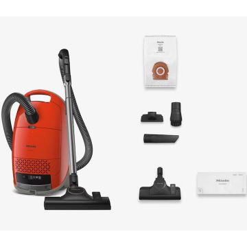 Miele Aspirator cu sac Miele Guard M1 Terra Red, 89 W, tub de aspirare HES, sac 4.5 l, cablu 7.5 m, Rosu