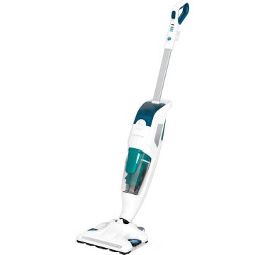 Rowenta Aspirator vertical cu abur Rowenta Clean & Steam Revolution Green RY7777WH, 1500W, cablu 7.5m, accesoriu covoare, filtru anticalcar, 20 pastile cu uleiuri esentiale, Alb/Verde