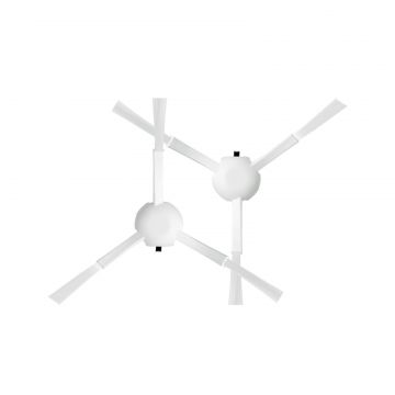 Set 2 perii laterale albe compatibile cu aspiratoarele Xiaomi Dreame D9 L10 