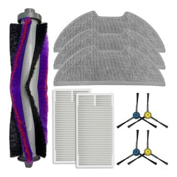 Set accesorii PAA-home compatibile cu aspiratorul Midea M9, filtru 2 buc, perie tambur 1 buc, perie laterala  4 buc, lavete microfibra 3 buc