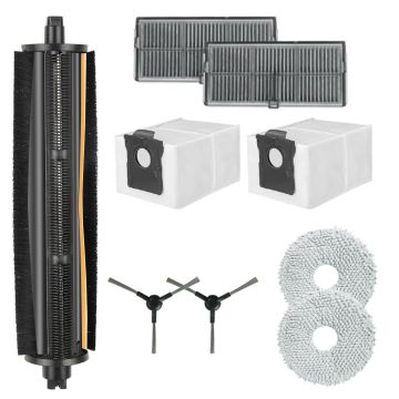 Set accesorii PAA-home® compatibile cu aspiratorul robot Dreame L10s Ultra, L10s pro Ultra, L10s Ultra Gen 2, 1 perie centrala, 2 lavete, 2 perii late