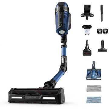 Tefal Aspirator vertical Tefal TY98C0 X-Force 12.60, 320 W, Filtru HEPA, Autonomie 45 minute, Negru/Albastru