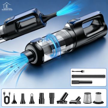 Aspirator 2 in 1 Elindor® pentru Antiacarieni pentru Covoare, Masina, Saltea si Tapiterie, 180000 Pa, 130W, Filtru HEPA Lavabil, Ultrasunete, Zgomot Redus 85 dB, 260 ml, Modul 2‑in‑1, Ideal Pentru Alergii, Animale si Bebelusi, Albastru - Default Title