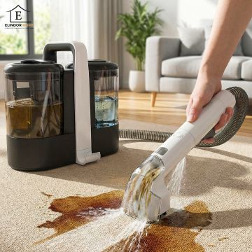 Aspirator 2 in 1 Elindor® pentru Aspirare Covoare, Robot pentru Reducerea Alergenilor, pentru Antiacarieni, Masina, Saltea si Tapiterie, Ideal pentru Casa, Interior, Golire Rapida, 30.6 × 32.6 × 17.3 cm, Negru - Default Title