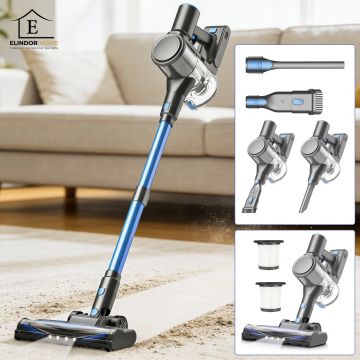 Aspirator 4 in 1 Elindor® pentru Aspirare Covoare, Robot pentru Reducerea Alergenilor, pentru Antiacarieni pentru Covoare, Masina, Saltea si Tapiterie, Ideal pentru Casa, Interior, 40KPa, 450W, Golire Rapida. 1.5L, Negru - Default Title