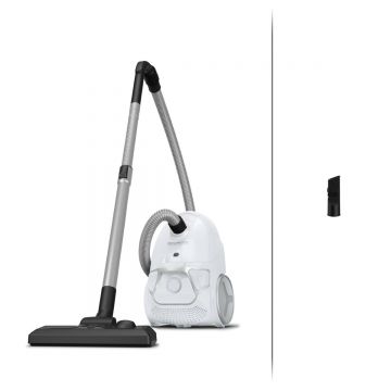 Aspirator cu sac Rowenta Compact Power RO3927EA  750W  filtrare 2 nivele 99.98%  recipient sac 3L  raza de operare 8.8m  alb