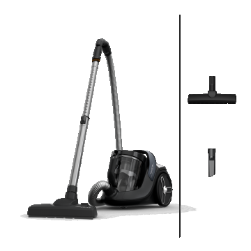 Aspirator fara sac ROWENTA Green Force Cyclonic Effitech® RO7C36EA  500 W  recipient pentru praf 2.5 L  design eco  filtrare tip HEPA  negru & gri