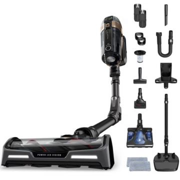 Aspirator Rowenta X-Force Flex 15.60 RH99G3WO, vertical cu mop, 380W, 0.65L, Negru