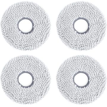 Ecovacs Set 4 rezerve de mop lavabil Ecovacs DWP020022, compatibil Ecovacs DEEBOT T50, T50 MAX si T30C, Alb