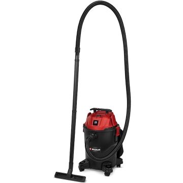 Einhell Aspirator multifunctional umed/uscat Einhell TC-VC 2555, 850 W, capacitate aspirare 180 mbar, recipient 25 l, 4 role, include duze, filtre si sac de colectare a murdariei
