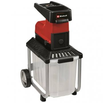 Einhell Tocator crengi si resturi vegetale electric Einhell GC-RS 2845/1 CB, putere 2300 W, 230 V, 45 mm diametru maxima taiere, cos colector 60 l, roti transport, maner transport