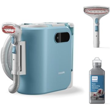 Philips Aspirator cu spalare Philips Seria 3000 XW3193/11, de curatat pete si lichide, afisaj de control inteligent, 400 W, Auto Clean, Albastru