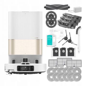 RESIGILAT-Aspirator robot cu mop Dreame X40 Ultra Complete, 12.000Pa, 6.400mAh, 200 min, AI RGB+3D mapping